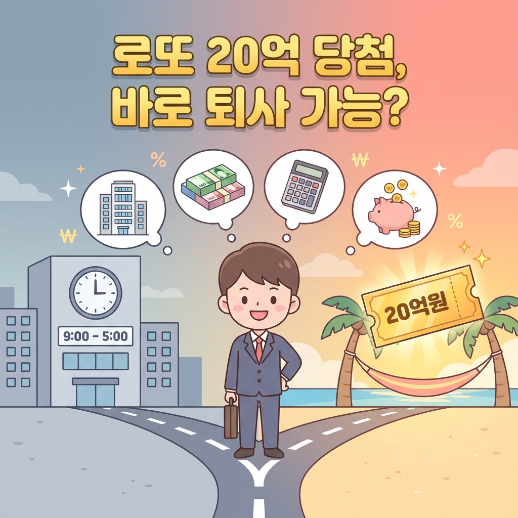 로또 20억 당첨! 바로 회사 그만둬도 될까?